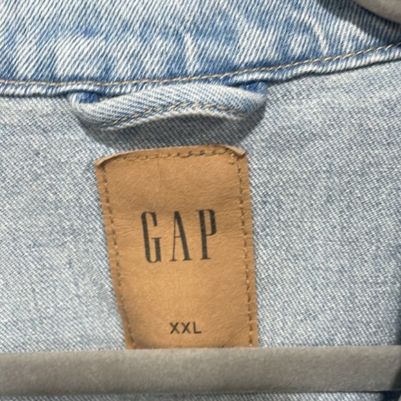 Gap '90s Icon Denim Blue Jean Cropped Jacket size XXL - Picture 2 of 7